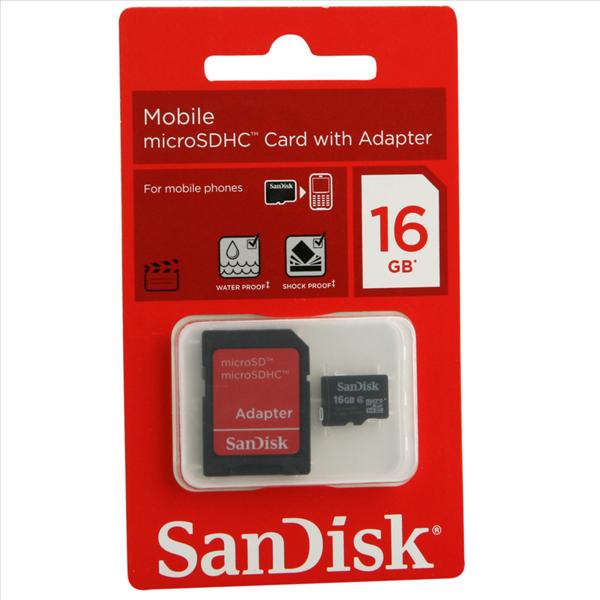  SanDisk 16GB microSD Card : Electronics