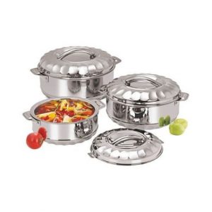 3 Piece Stainless Steel Server Hot Pots Set Casserole best price in Kenya