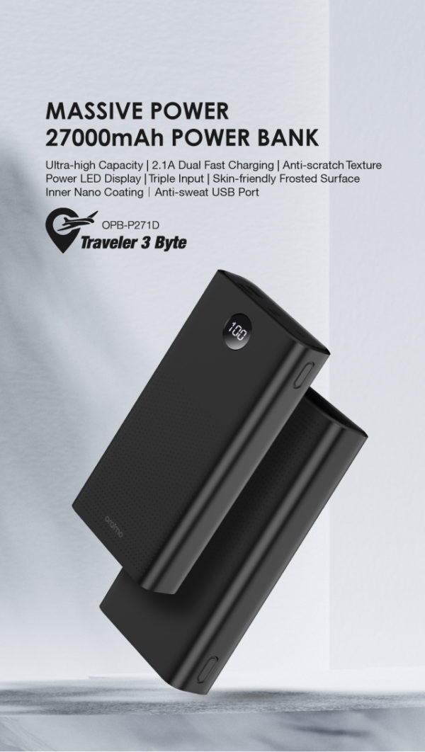 Oraimo Traveler-3-byte massive power 27000mAh power bank in Kenya