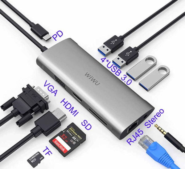 Wiwu Alpha type c 8 in 1 USB C multifunctional hub adapter or docking station price in Kenya