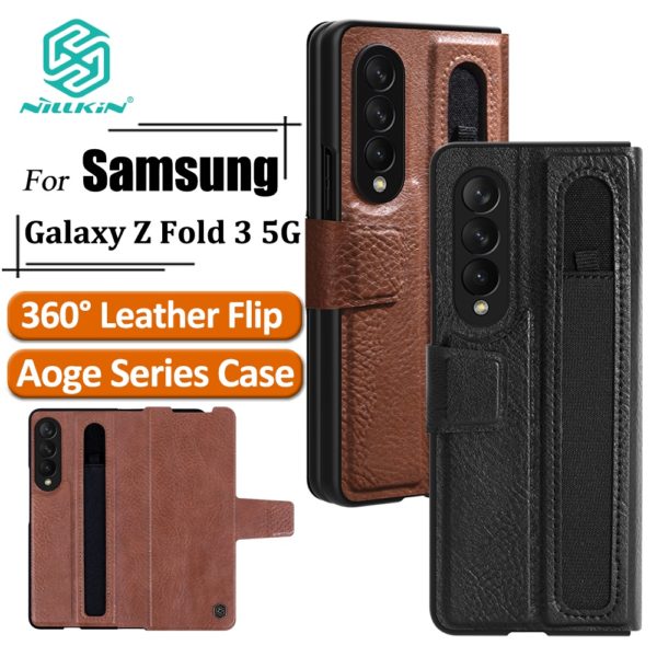 Nillkin Aoge leather cover case for Galaxy Z fold 3 price