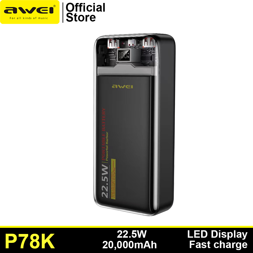 Awei P78K 20000mAh 22.5W Fast Charging Power Bank kenya